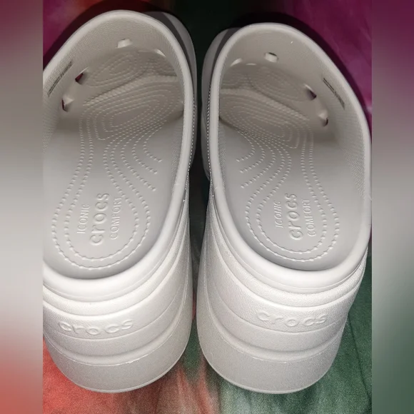 Crocs Siren Unisex Platform Clogs - Bone Size Men 9 Women 11 - Picture 6 of 8